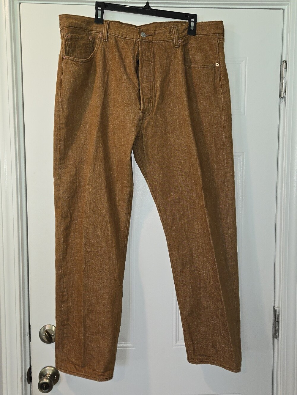 Mens LEVIS 501 Jeans 40 x 32 Brown